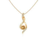 natural citrine infinity necklaces in yellow gold vermeil